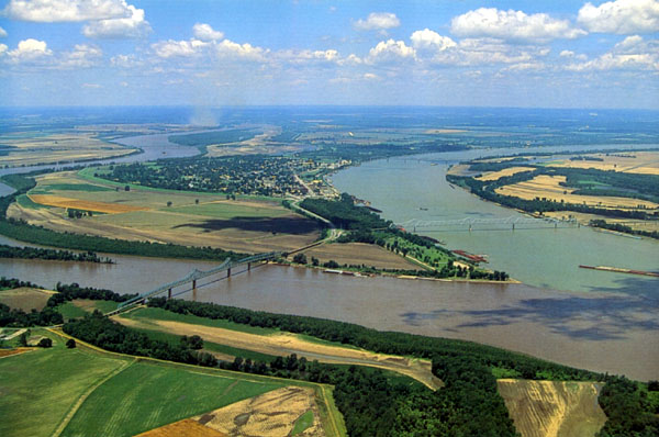 Confluence of the Mississippi and Ohio Rivers